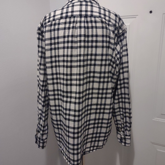 GAP Flannel Black & White long Sleeve Large - Picture 7 of 8